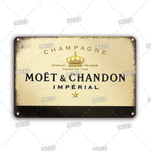 Lade das Bild in den Galerie-Viewer, Schild Vintage Champagner