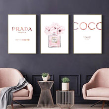 Lade das Bild in den Galerie-Viewer, Designer Wandgemälde pink-white