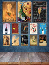 Lade das Bild in den Galerie-Viewer, Schild Vintage Champagner